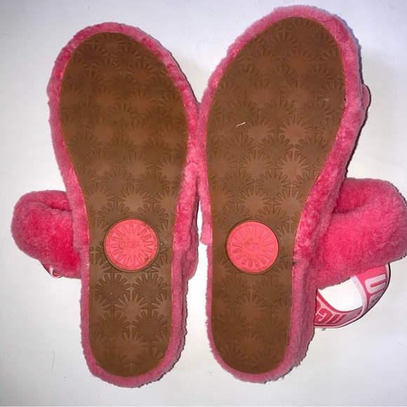 UGG Oh Yeah Double Strap Flat Sandals Pink 8 - Picture 5 of 6